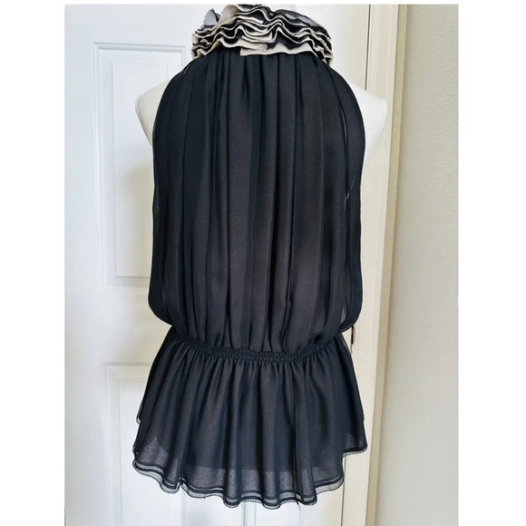 Robert Rodriguez Neiman Marcus Ruffled Peplum Blouse Shirt Accent Top - Picture 4 of 8